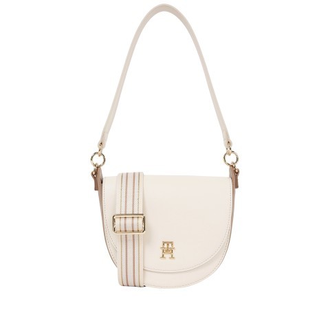 Tommy Hilfiger Umhängetasche Tommy Life Saddle Bag Oat Milk Mix