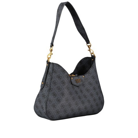 Guess Beuteltasche Eco Brenton 2 in 1 Coal Logo