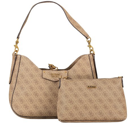 Guess Beuteltasche Eco Brenton 2 in 1 Latte Logo