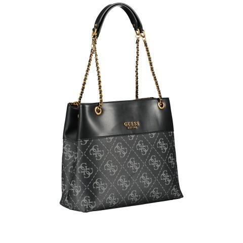Guess Shopper Berta Carryall Coal Logo