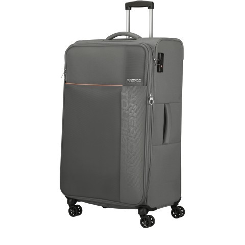 American Tourister Koffer Fun Cruise Spinner 80 Expandable Grey Orange