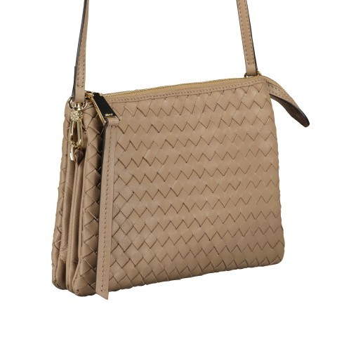 Abro Umhängetasche Piuma Threefold Coconut 