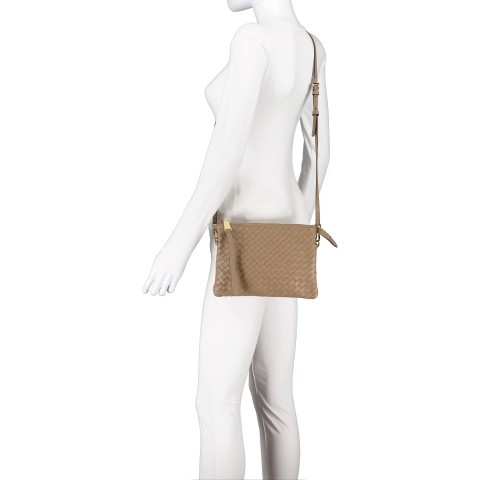 Abro Umhängetasche Piuma Threefold Coconut 