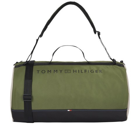 Tommy Hilfiger Reisetasche Rucksack Urban Essential Barrel Bag Mentor Green