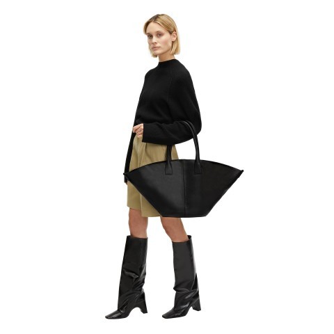 Liebeskind Berlin Handtasche Mica Shopper M Kodiaq Sheep Black