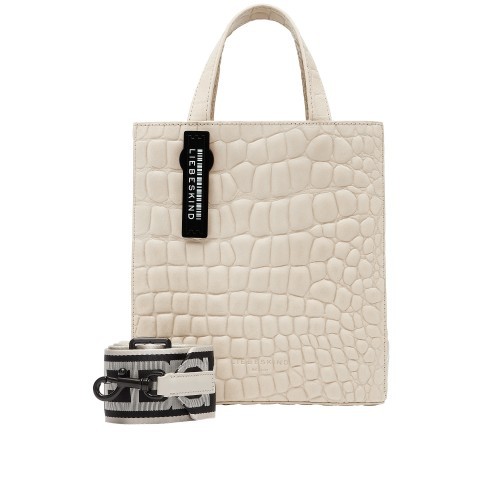 Liebeskind Berlin Handtasche Paper Bag Tote S Waxy Kroko Almond Milk