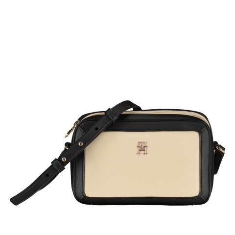 Tommy Hilfiger Umhangetasche Essential Crossover Bag S White Clay Black