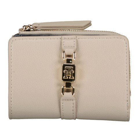 Tommy Hilfiger Geldbörse Feminine Slim Wallet Zip Around Smooth Taupe