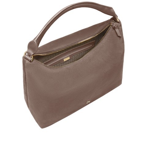 AIGNER Beuteltasche Zita Suede M Coal Brown