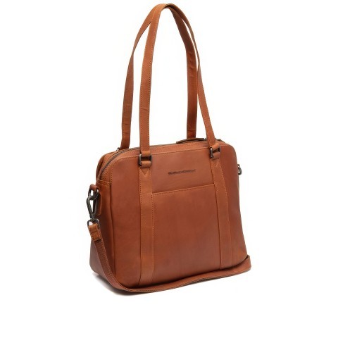 The Chesterfield Brand Shopper Porlezza mit Laptopfach 14 Zoll Cognac