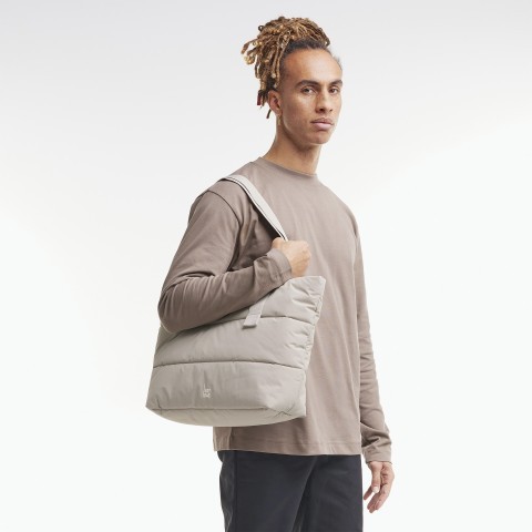 Shopper Puffer Tote Bag Monochrome Scallop