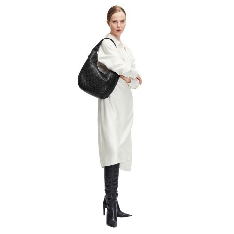 Liebeskind Berlin Beuteltasche Farrah Hobo M Weaving Black