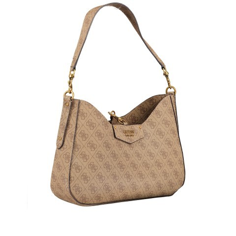 Guess Beuteltasche Eco Brenton 2 in 1 Latte Logo