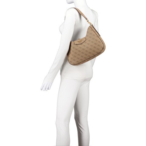 Guess Beuteltasche Eco Brenton 2 in 1 Latte Logo