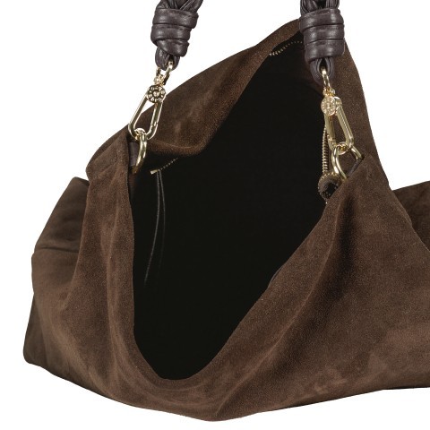 Beuteltasche Soley Hobo Suede Camel