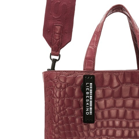 Handtasche Paper Bag Tote M Waxy Kroko Peony