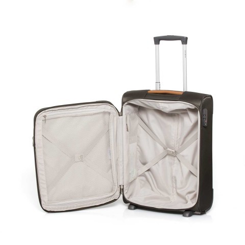 Samsonite Koffer Caphir Upright 55 mit zwei Rollen Oliv Cognac