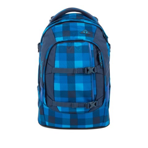 Satch schulrucksack blau kariert clearance