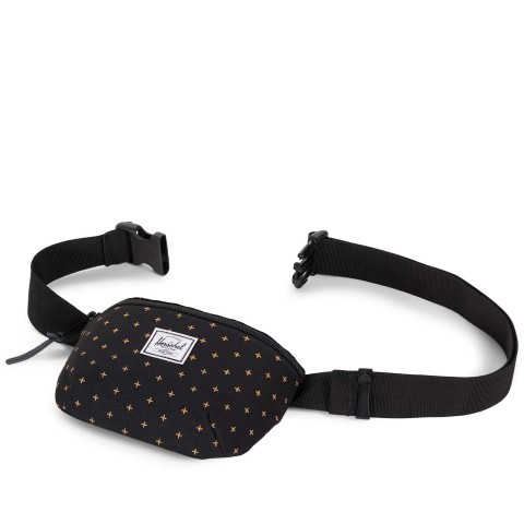 Herschel Gurteltasche Fourteen Black Gridlock Gold