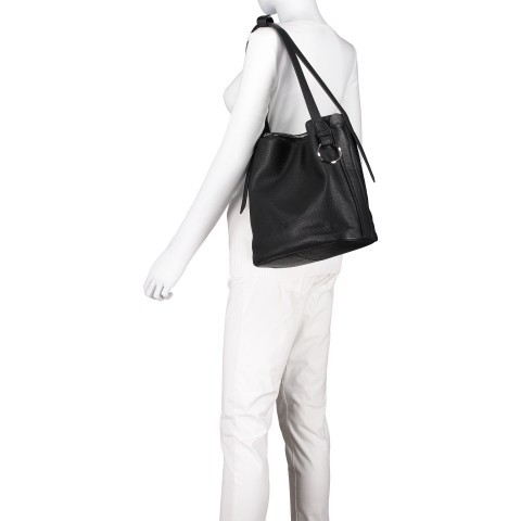 Liebeskind Berlin Beuteltasche Heavy Pebble Millenium Hobo M Black