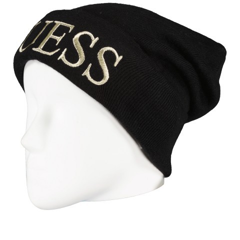 Guess Mütze mit Schriftzug Größe L Black 