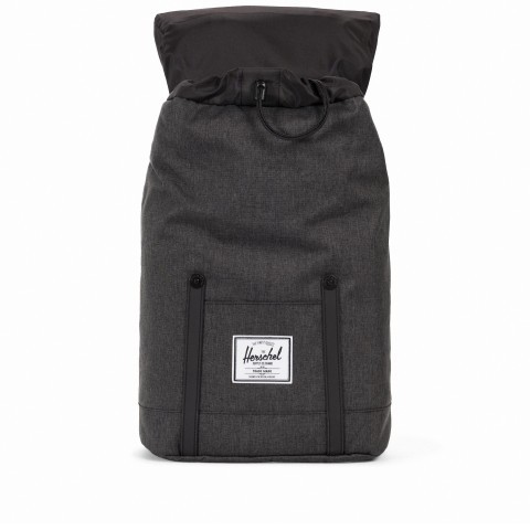 Herschel Rucksack Retreat Rubber Straps Volumen 18 Liter Black Crosshatch