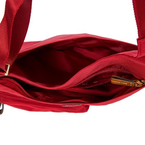BRIC'S Umhängetasche X-Bag - Weinrote Schultertasche Aus Nylon