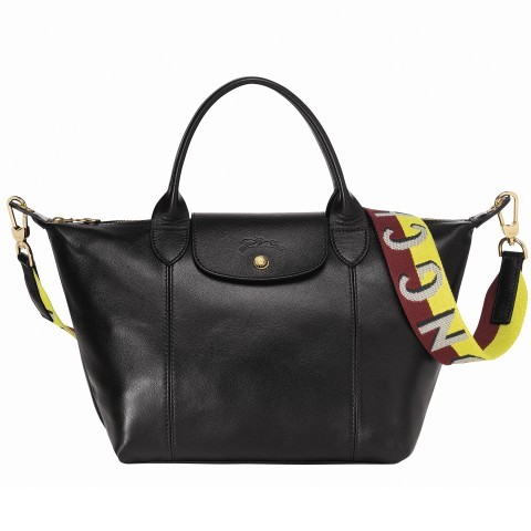 Longchamp all black le pliage hot sale