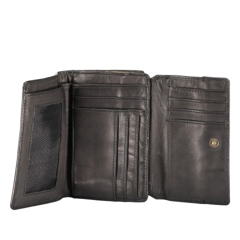 Geldbörse Anchor-Love Cherry mit Knipsverschluss Dark Ash