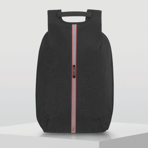 Samsonite Rucksack Securipak Laptop Backpack 14.1 Zoll mit USB Anschluss Black Steel