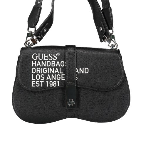 Guess asher shoulder bag black multi shop