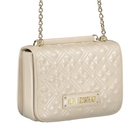 Love Moschino Umhängetasche Quilted Avorio 