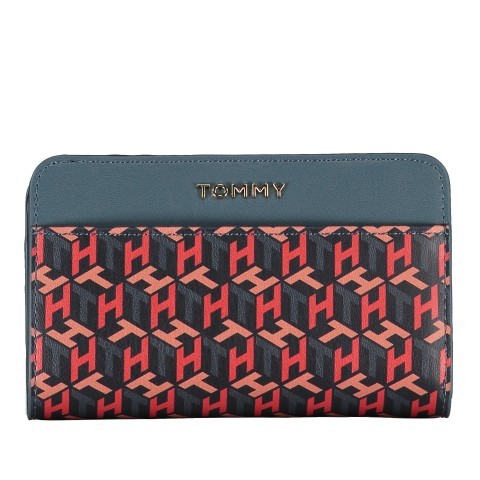 Tommy Hilfiger Geldbörse Iconic Medium Wallet Zip Around Seasonal  