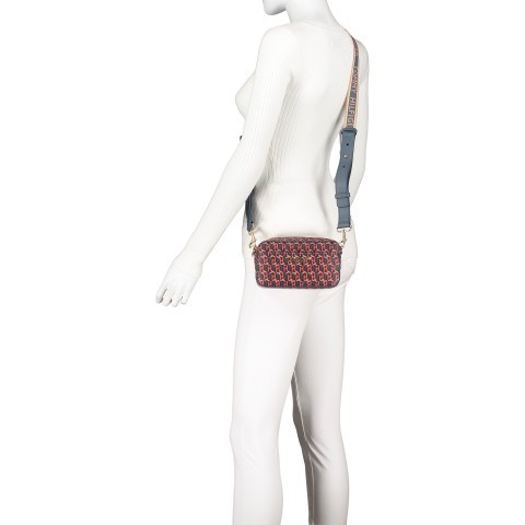Tommy Hilfiger Umhangetasche Iconic Small Camera Bag Monogram Charcoal Blue