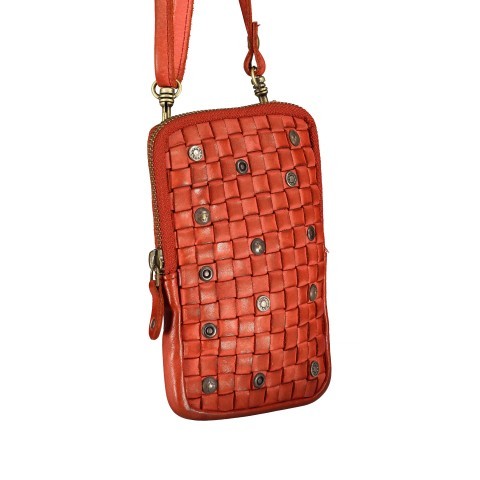 Handytasche Soft-Weaving Nina mit Schulterriemen Sparkling Lava