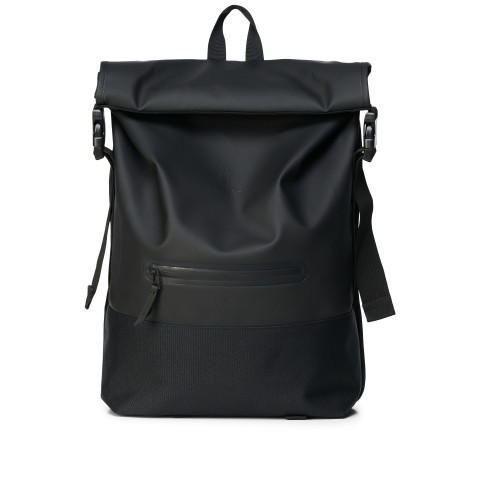 Rains Rucksack Buckle Rolltop Black