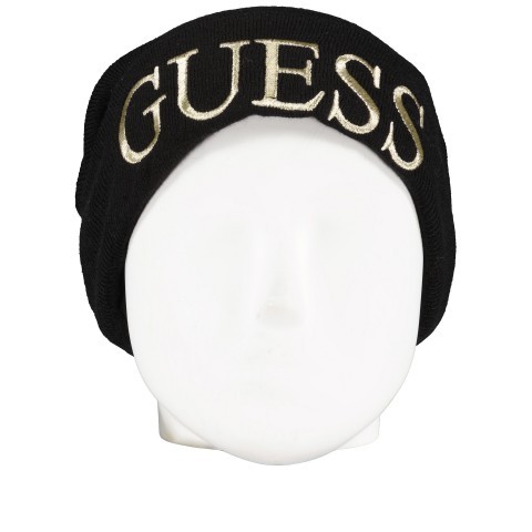 Guess Mütze mit Schriftzug Größe L Black