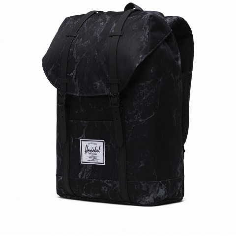 Herschel Rucksack Retreat Rubber Straps Volumen 18 Liter Black Marble