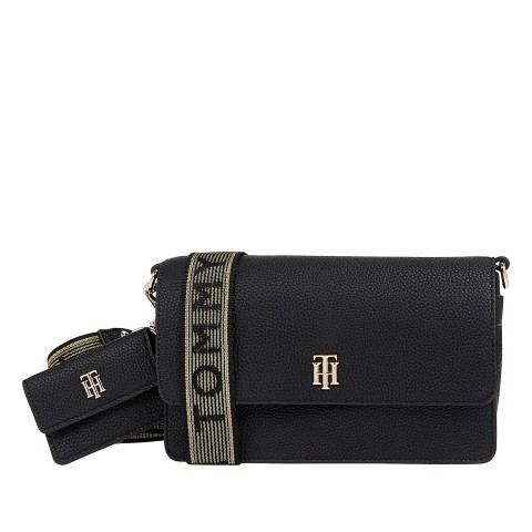 Tommy Hilfiger Umhängetasche Soft Flap Crossover Black