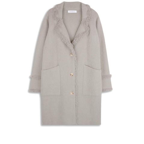 Rino & Pelle Strickmantel Catena Größe M Silver Cloud