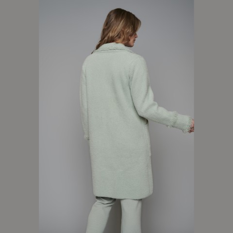 Rino & Pelle Strickmantel Catena Größe M Silver Cloud 