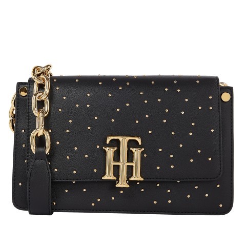 Tommy hilfiger umhängetasche schwarz gold clearance