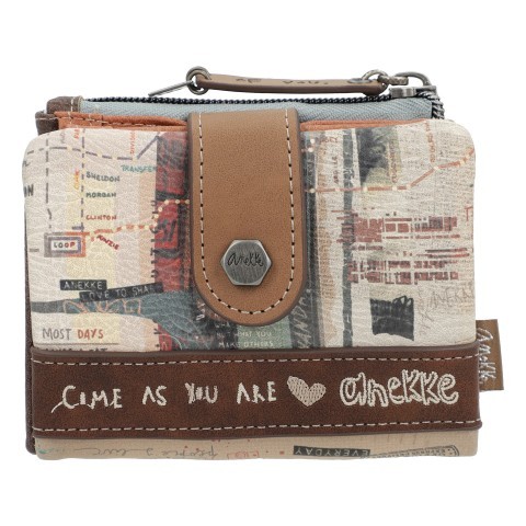 Anekke Geldbörse Authenticity Small Flexible Wallet Braun
