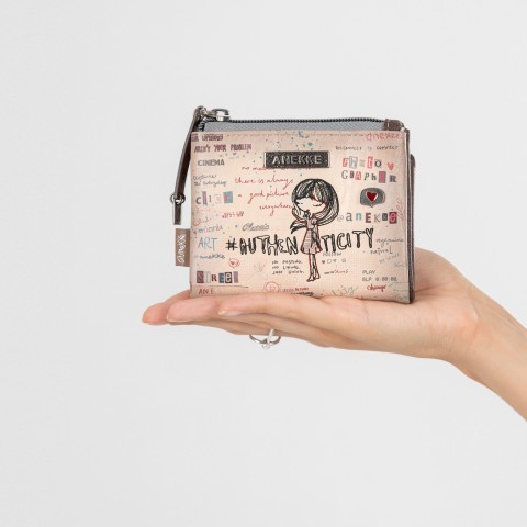 Anekke Geldbörse Authenticity Small Flexible Wallet Braun