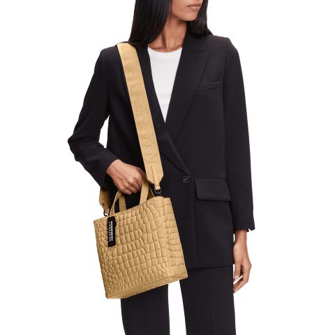 Liebeskind Berlin Tasche Paper Bag Tote S Kroko Vintage Linen