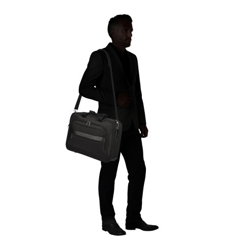Samsonite Laptoptasche Vectura Evo Laptop Bailhandle 15.6 Zoll mit USB Anschluss und Easy Pass System Black