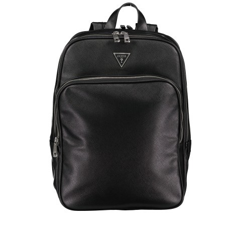 Rucksack Saffiano Certosa mit separatem Laptopfach 15 Zoll Black