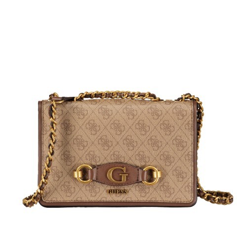 Guess Tasche Izzy Latte Logo Brown