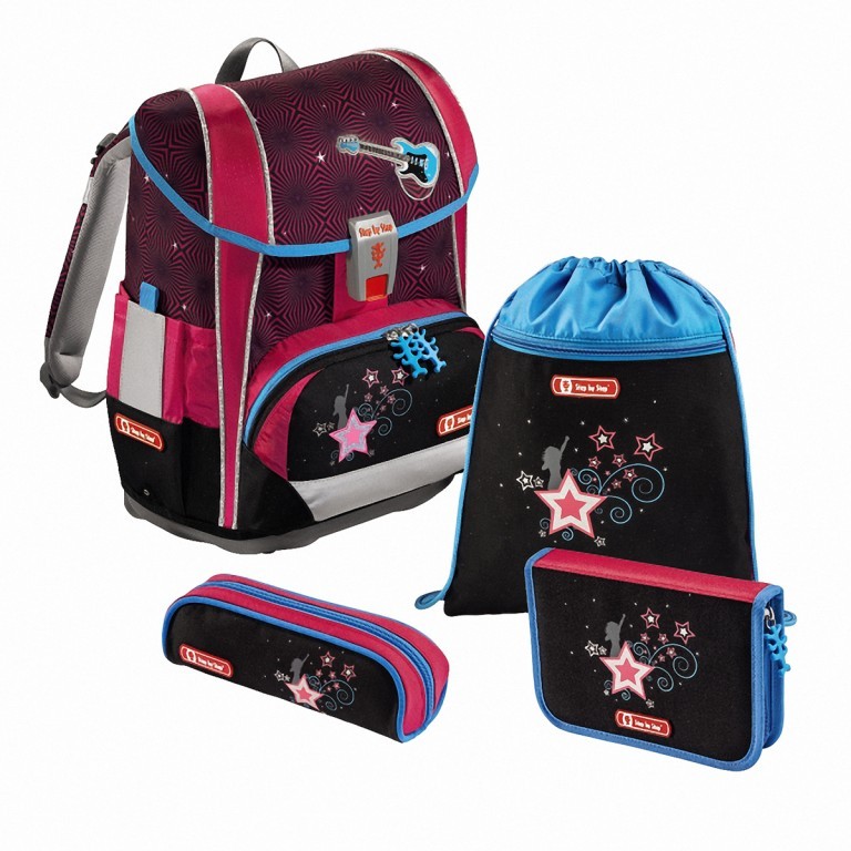 Schulranzen Light-2 Set 4-teilig Popstar, Farbe: rosa/pink, Marke: Step by Step, Abmessungen in cm: 29x37.5x21, Bild 1 von 8