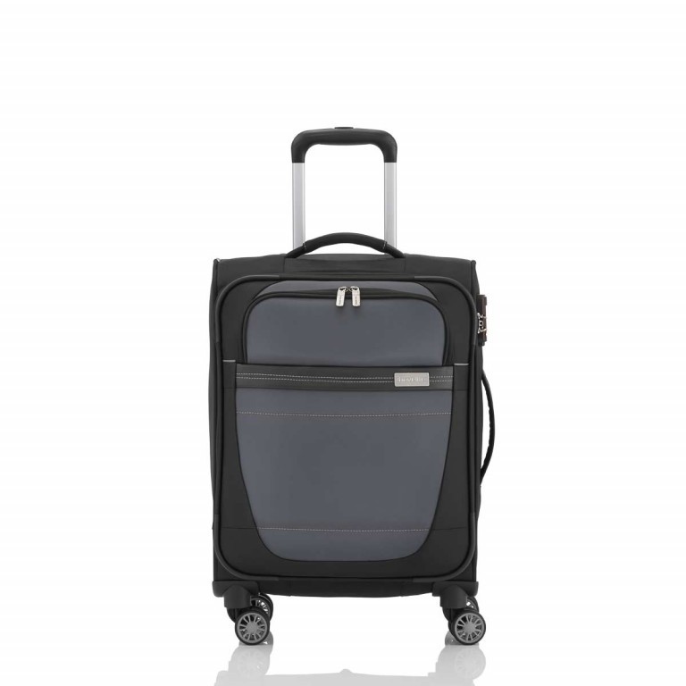 Koffer Meteor 55 cm Schwarz, Farbe: schwarz, Marke: Travelite, Abmessungen in cm: 38x55x20, Bild 1 von 4